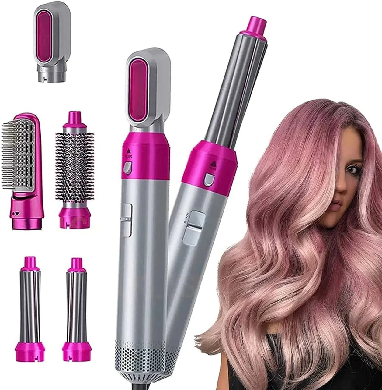 5 in 1 Multifunctional Hair Dryer Comb Styler Hot Air Comb Straightening
