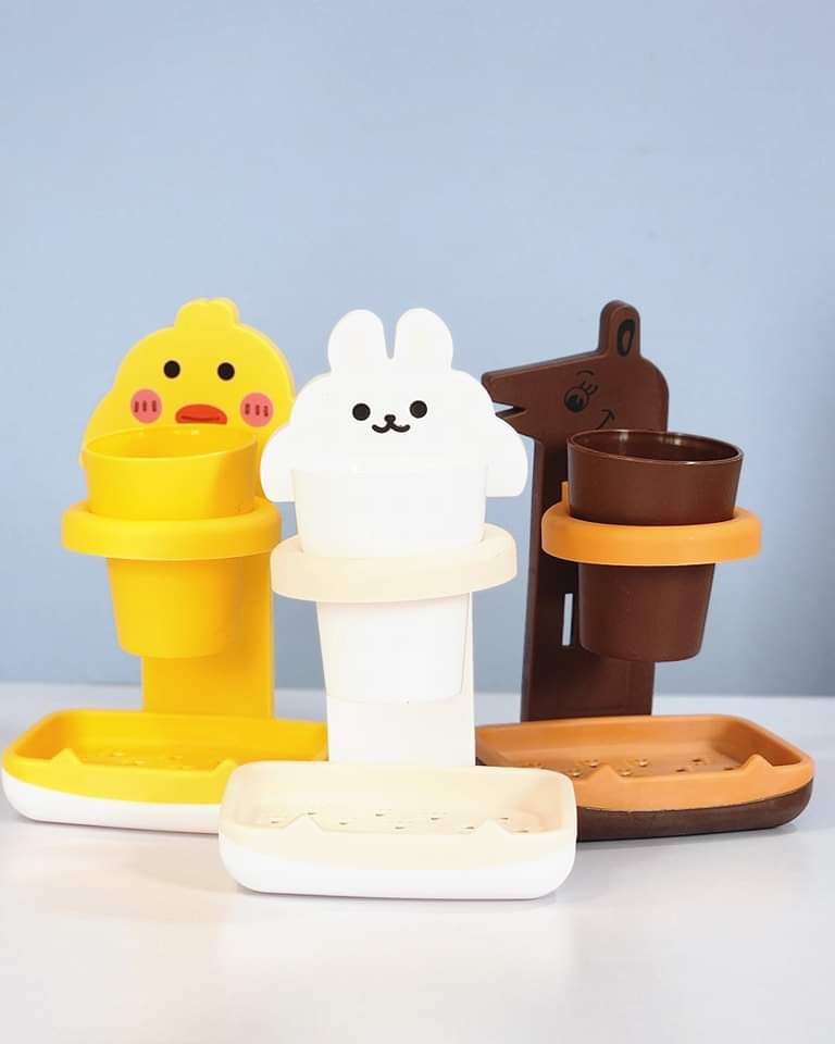 1Pcs Esy Bathroom Brush And Soap Holder