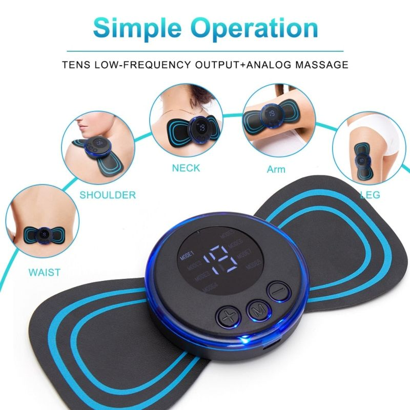 EMS Rechargeable Mini Massager for whole body with digital display