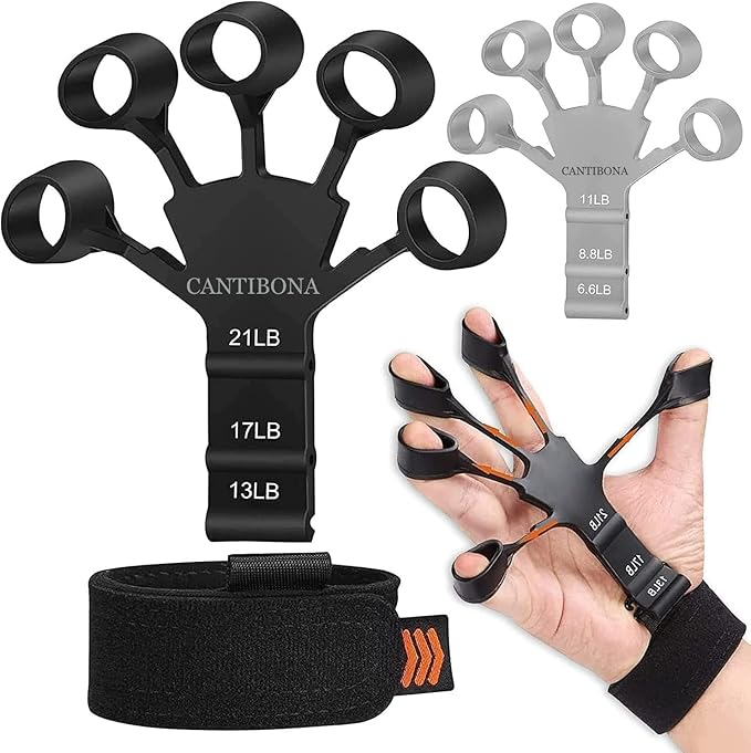 Finger Grip Strength Trainer Hand Yoga Resistance Band Finger Flexion and Extens