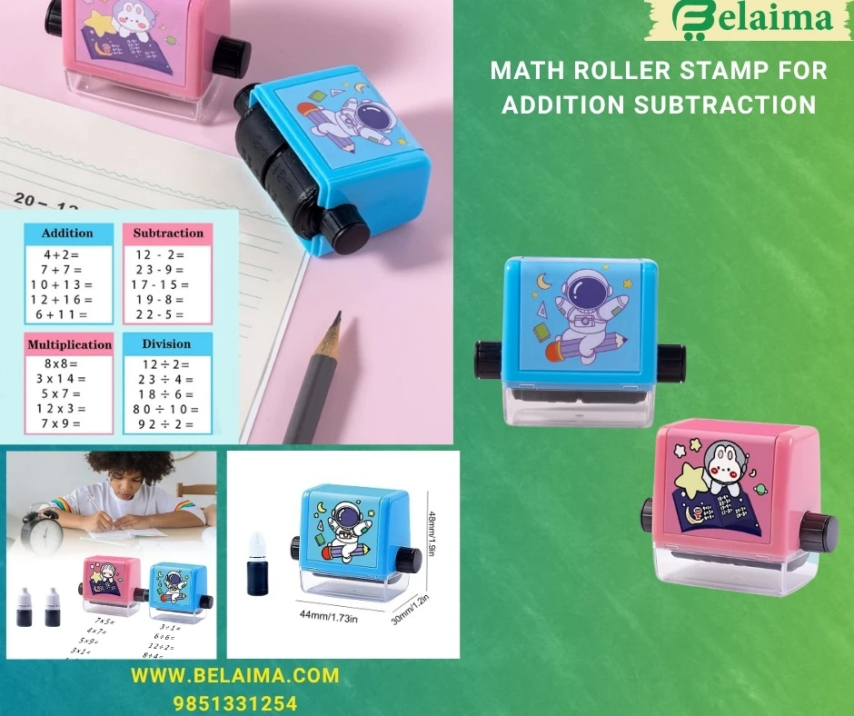 Math Roller Stamp for Addition Subtraction, Roller Number Teaching Practice Math